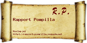Rapport Pompilla névjegykártya